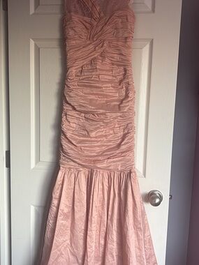 BCBGMaxAzria Blush Pink Lace-Trim Dress